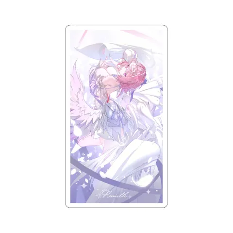 Remielle White Feathered Wings sticker