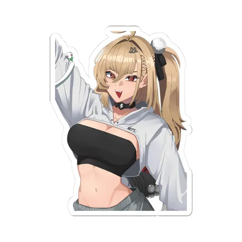 Cissia Cropped White Hoodie sticker