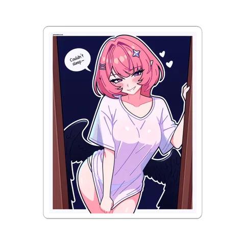 Remielle Dan Oversized White Shirt — Sticker sticker