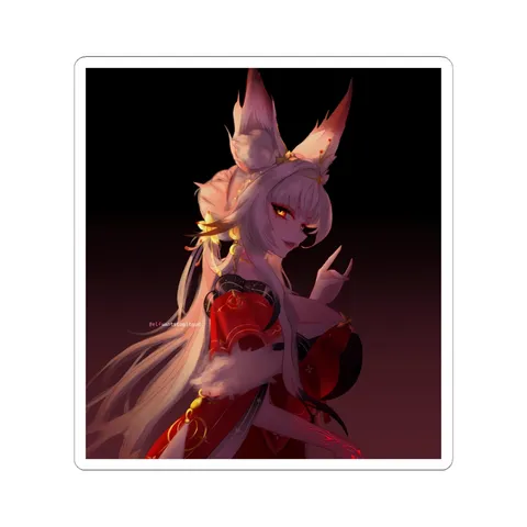 Hsin Fluffy White Collar — Sticker sticker