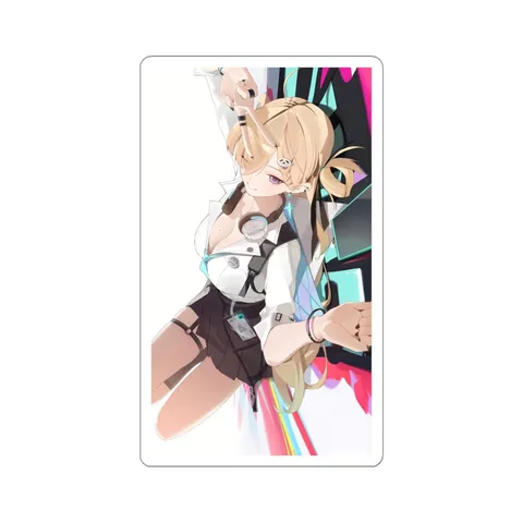 Lynae White Collared Shirt sticker