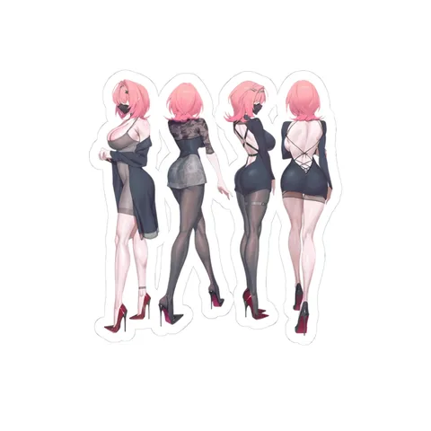 Remielle Dan Outfit Variations — Sticker sticker