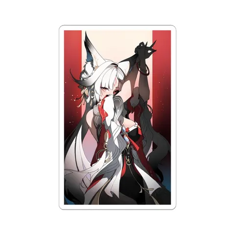 Hsin Red And White Outfit — Sticker sticker
