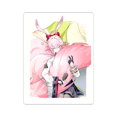Evanescia Pink Fox Tail sticker