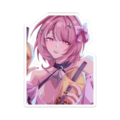 Remielle Dan Holding Boba Tea — Sticker sticker