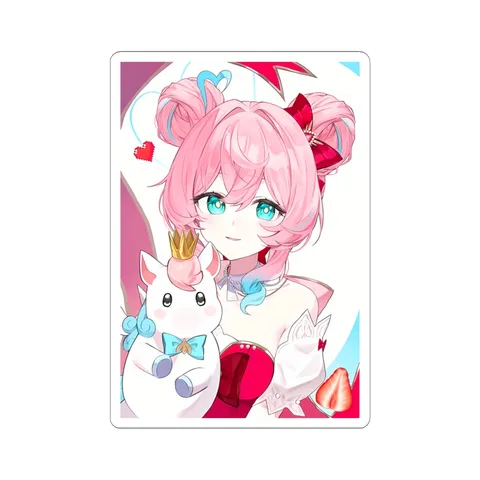 Hyacine Red White Dress sticker