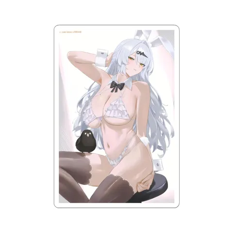 Yixuan White Ruffled Swimsuit sticker