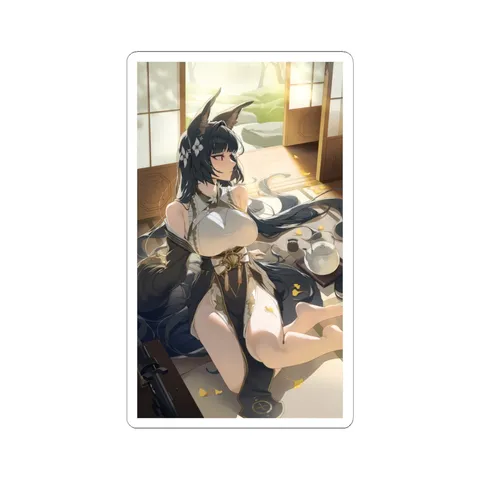Hoshimi Miyabi White Grey Dress sticker