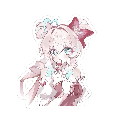 Hyacine Eating Strawberry sticker