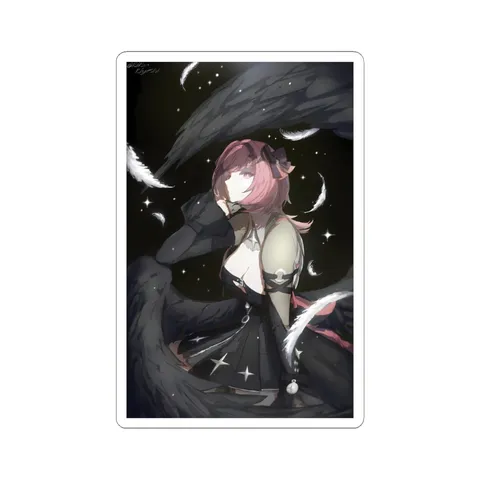 Remielle Dan Black Feathered Wings — Sticker sticker