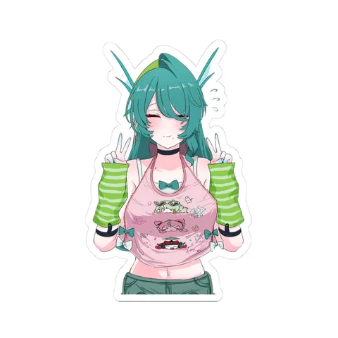 Cecilia Pink Halter Top sticker
