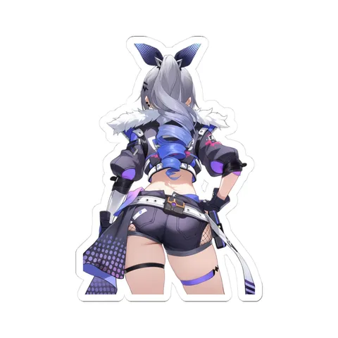 Silver Wolf Fishnet Stockings sticker