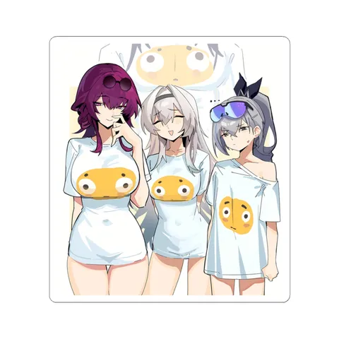 Kafka Firefly Silver Wolf Blade Oversized Shirts sticker