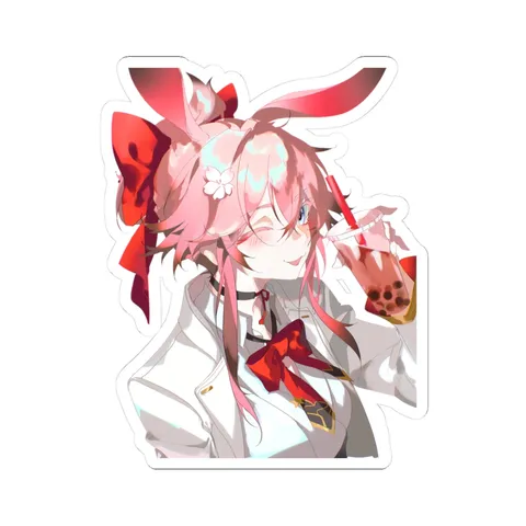 Evanescia Drinking Boba Tea sticker