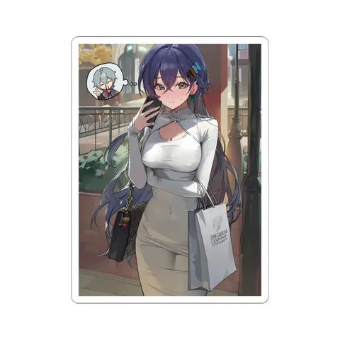 Belle White Dress sticker