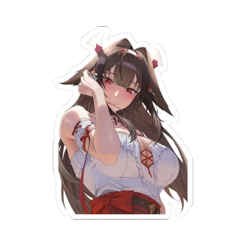 Ye Shunguang White Ruffled Top sticker
