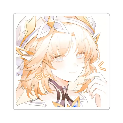 Nicole Reeyn Blue Flower Hat sticker