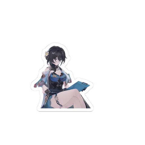 Ruan Mei Sitting At Table — Sticker sticker