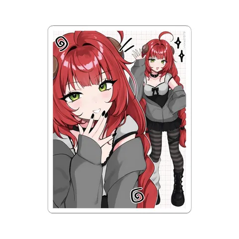 Ukinami Yuzuha Gray Hoodie sticker