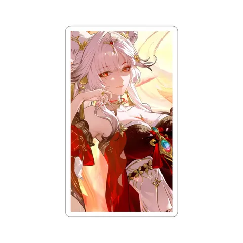 Hsin Red And White Outfit — Sticker sticker