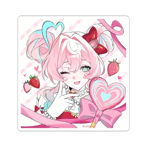 Hyacine Strawberry Bow sticker