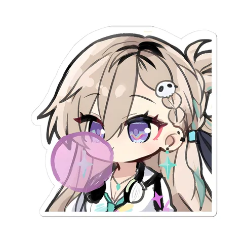 Lynae Blowing Bubblegum sticker