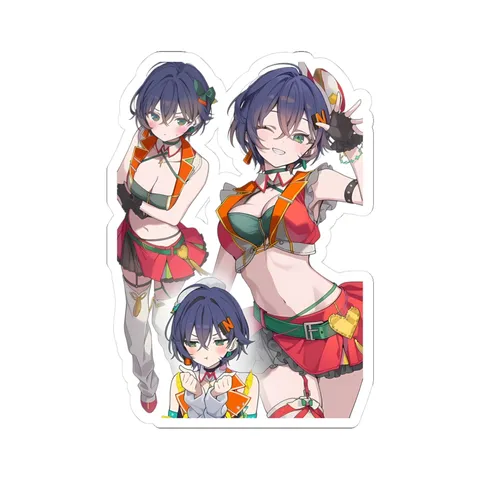 Belle Red Orange Outfit sticker