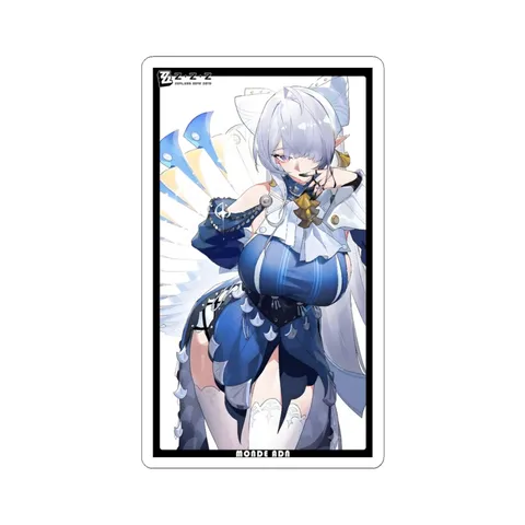 Velina Airgid Blue White Dress sticker