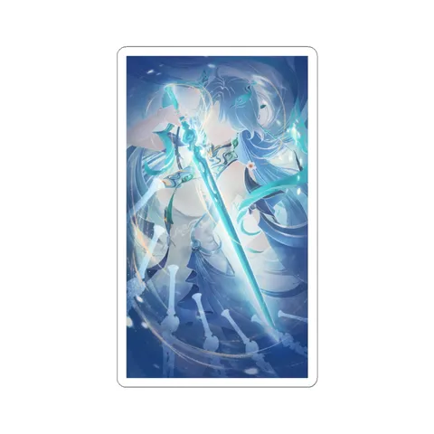 Qingxiao Glowing Blue Sword — Sticker sticker