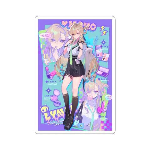 Lynae Neon Green Tie — Sticker sticker