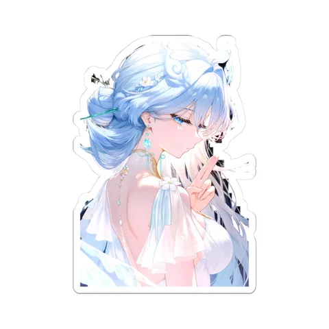 The Shorekeeper White Ruffled Attire — Sticker sticker