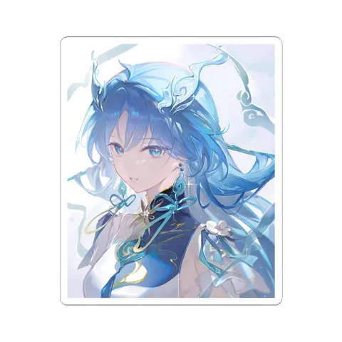 Qingxiao Blue Hair — Sticker sticker