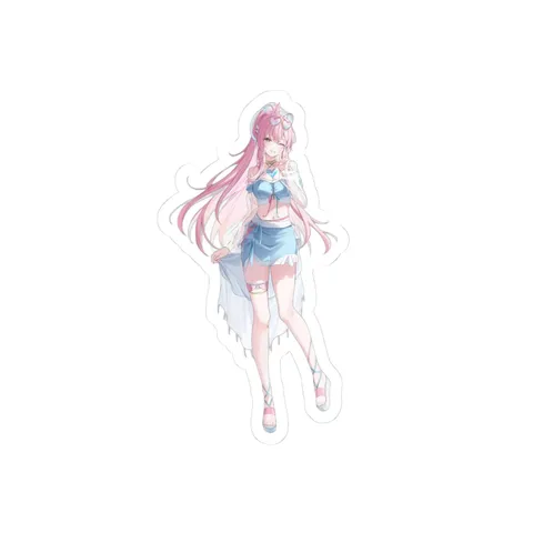 Denia Blue Crop Top sticker
