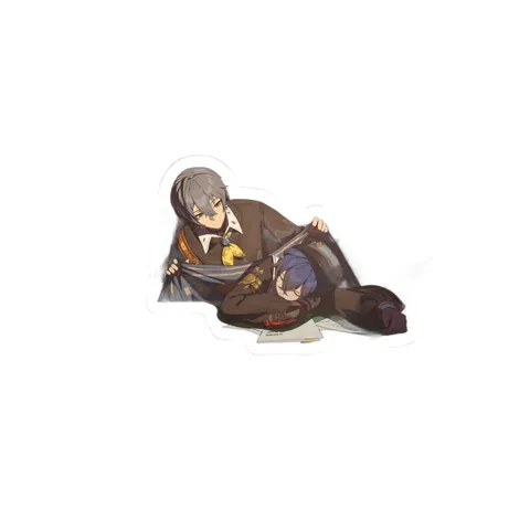 Wise Belle Tucking Under Blanket sticker