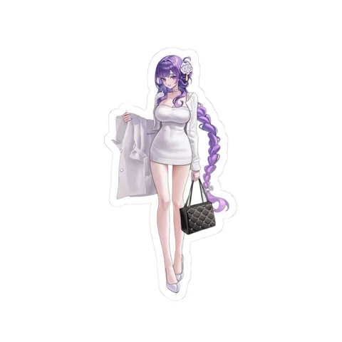 Raiden Shogun Modern Casual Outfit sticker