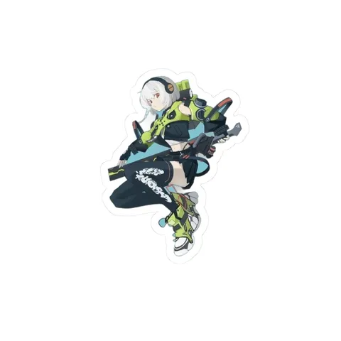 Anby Demara Green Black Outfit sticker