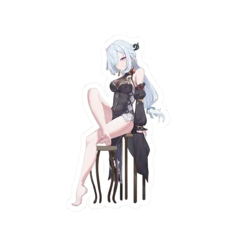 Shenhe Black Cheongsam sticker