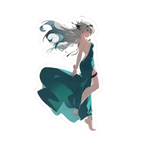 Firefly Teal Evening Gown sticker