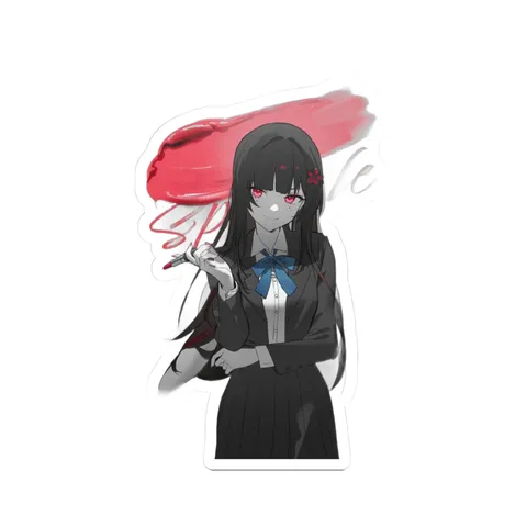 Sparkle Holding Lipstick sticker