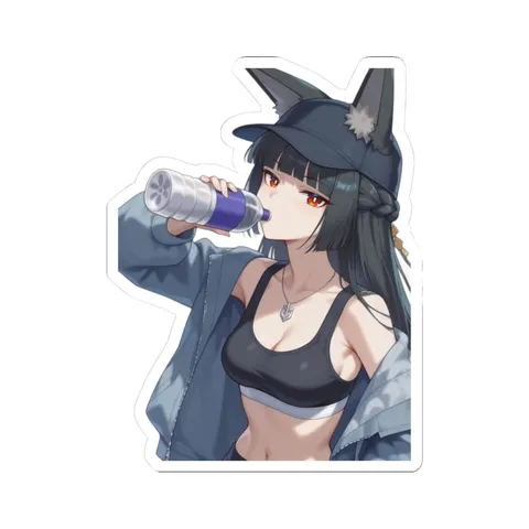 Hoshimi Miyabi Drinking Water sticker