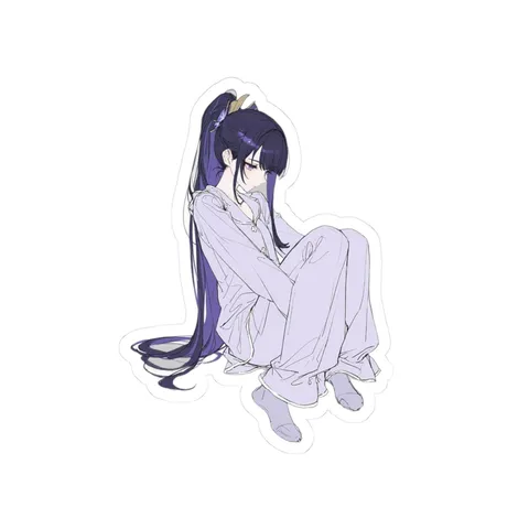 Raiden Shogun Lavender Pajamas — Sticker sticker