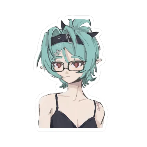 Roxy Ifrita Pryce Dark Rimmed Glasses — Sticker sticker