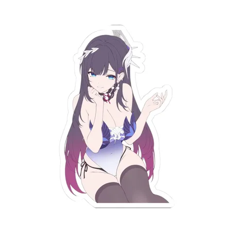 Hysilens White Blue Swimsuit — Sticker sticker