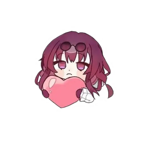 Kafka Holding Pink Heart — Sticker sticker