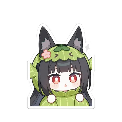 Hoshimi Miyabi Green Melon Suit sticker