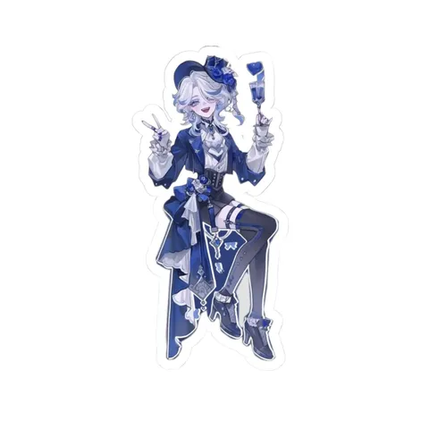 Furina Blue White Outfit — Sticker sticker