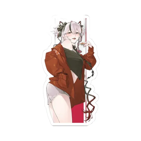 Camellya Holding Sushi — Sticker sticker
