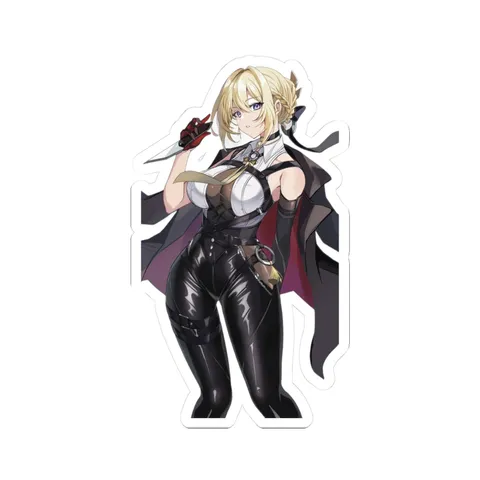 Evelyn Chevalier Holding Knife sticker