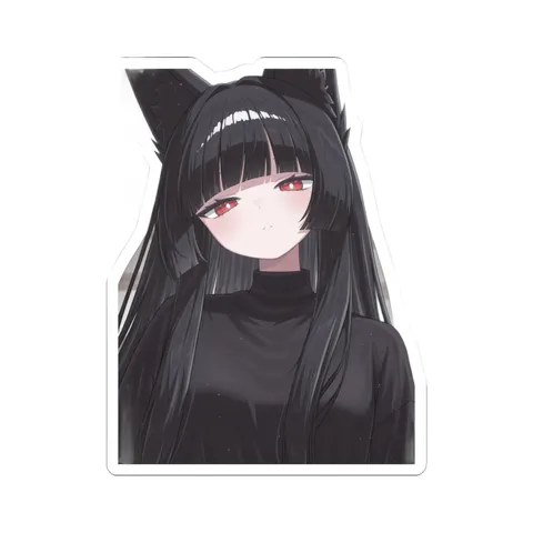 Hoshimi Miyabi Black High Neck Top sticker