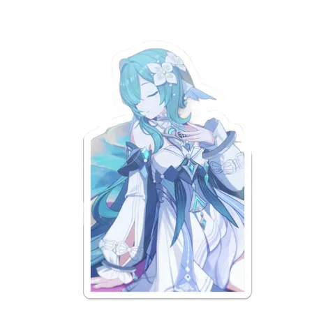 Vodyanitsa White Floral Hair — Sticker sticker